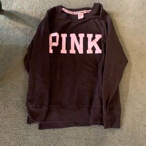 Victoria Secret Pink Black Size Medium Sweatshirt